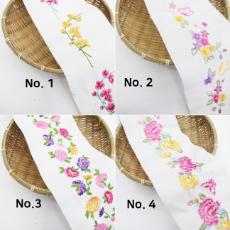Korean Traditional Flower Embroidery Fabric – RimKim Studio