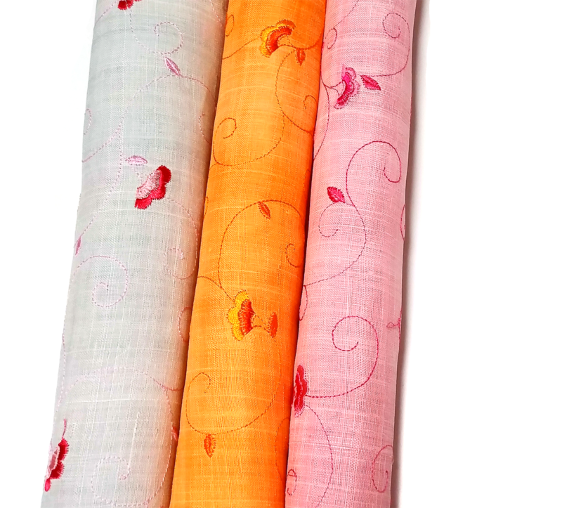 Korean traditional 100 Natural Pure Ramie Embroidery Fabrics Mosi